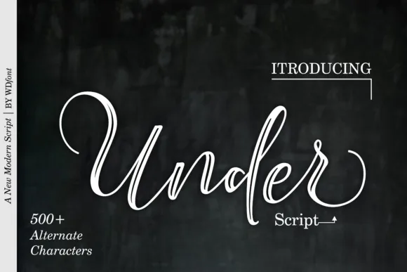 Under Script Font Under Script Font Poster 1