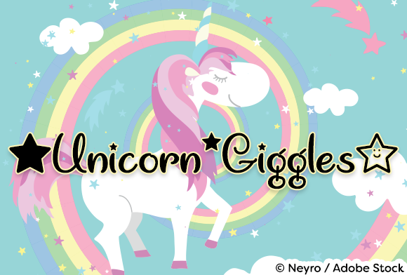 Unicorn Giggles Font Poster 1