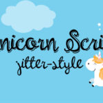 Unicorn Script Jitter Font Poster 1
