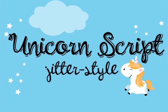 Unicorn Script Jitter Font Poster 1