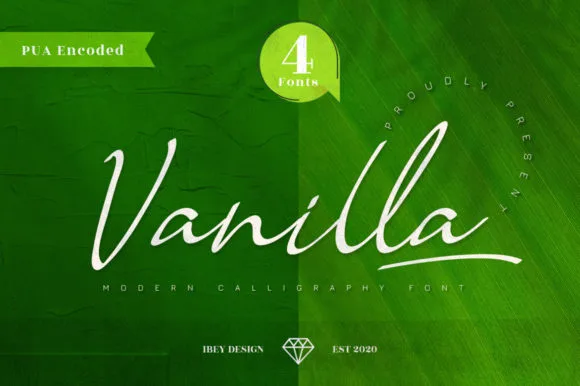 Vanilla Family Font Vanilla Family Font Poster 1