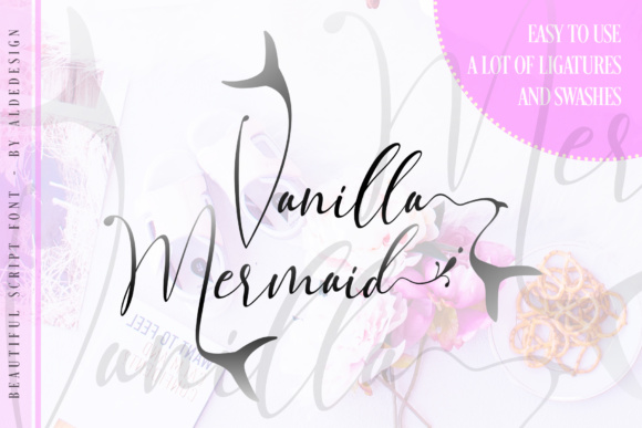 Vanilla Mermaid Script Font Poster 1