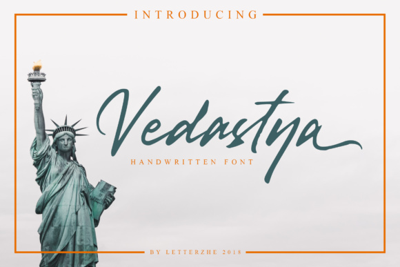 Vedastya Script Font Poster 1