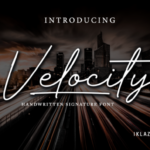 Velocity Font Poster 1