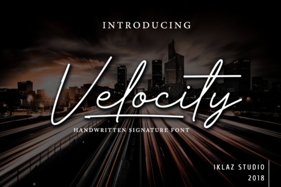 Velocity Font Poster 1