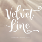 Velvet Line Font Poster 1