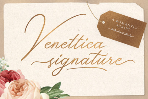 Venettica Signature Romantic Script Font Poster 1