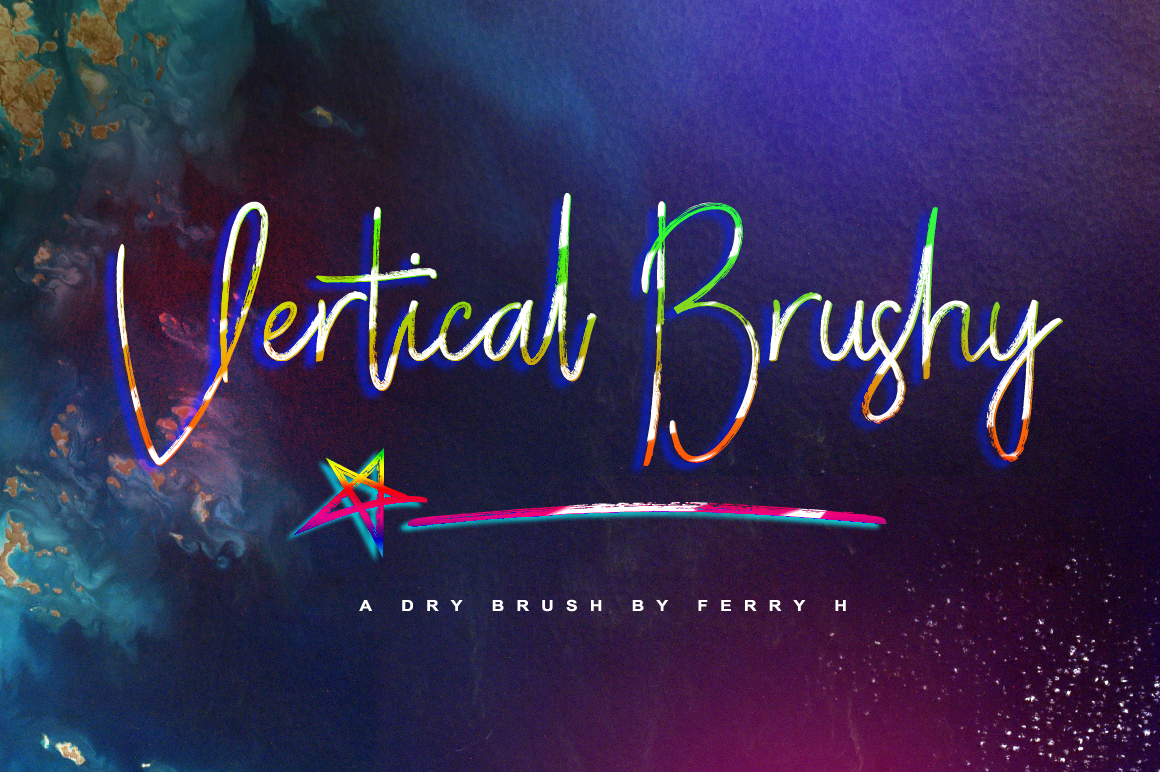 Vertical Brushy Font