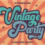 Vintage Party Font Poster 1