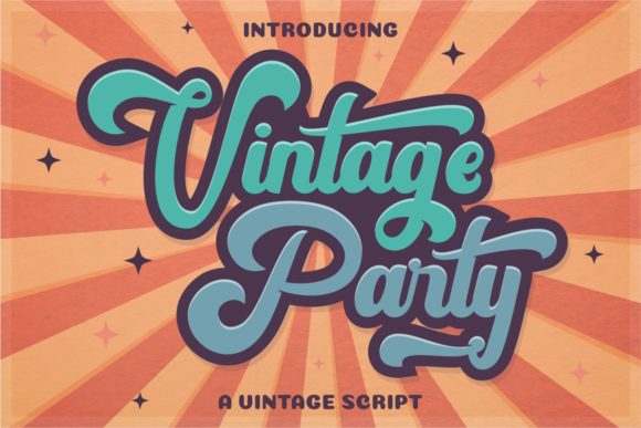 Vintage Party Font Poster 1