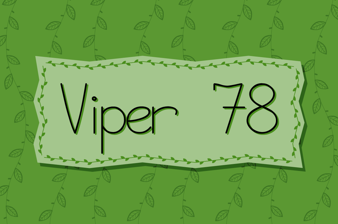 Viper 78 Font Poster 1