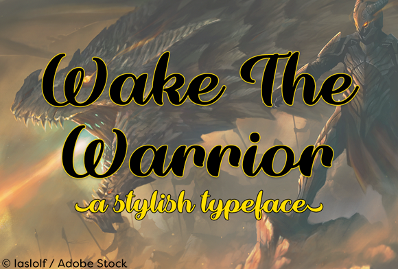 Wake the Warrior Font Poster 1