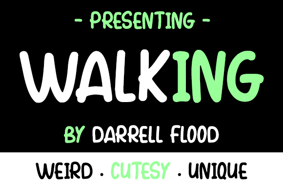 Walking Font Walking Font Poster 1