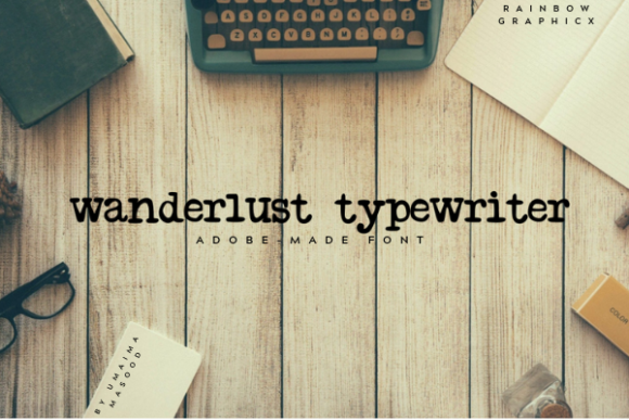 Wanderlust Typewriter Font Poster 1