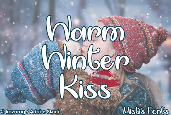 Warm Winter Kiss Font Poster 1