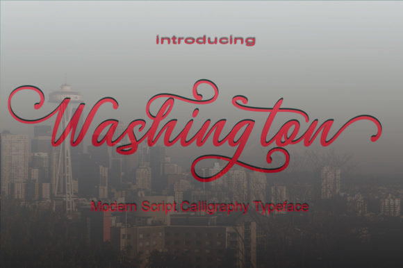 Washington Font Poster 1