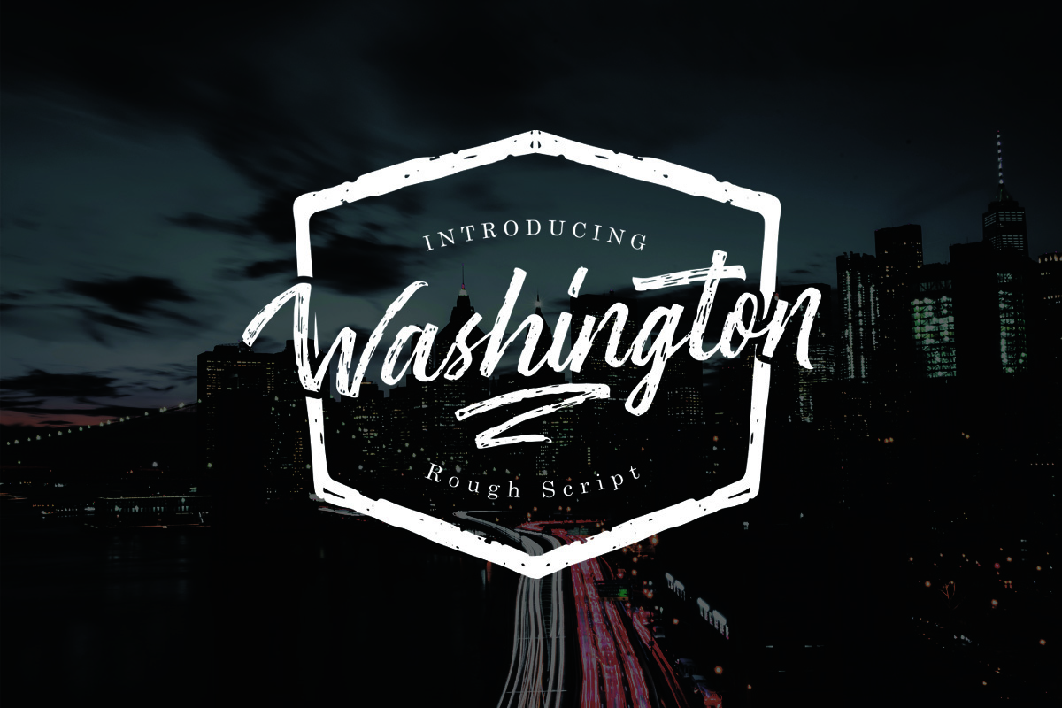 Washington Font Poster 1