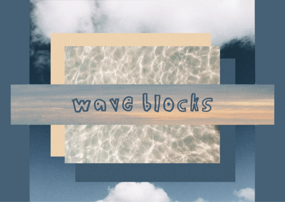 Wave Blocks Font Poster 1