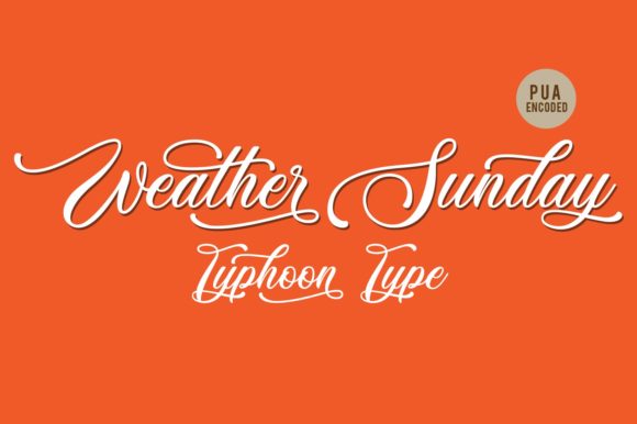 Weather Sunday Font Poster 1