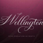 Wellington Script Font Poster 1