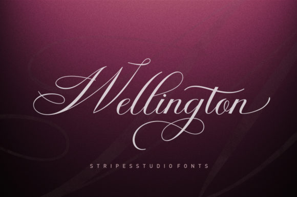 Wellington Script Font Poster 1