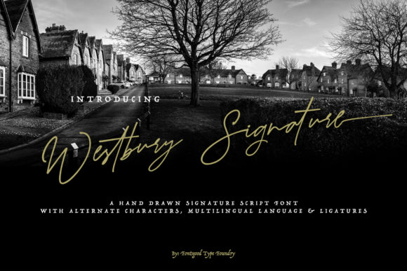 Westbury Signature Font