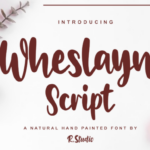 Wheslayne Script Font Poster 1