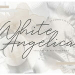 White Angelica Font Poster 1