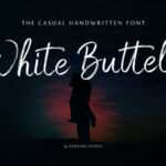 White Buttell Font Poster 1