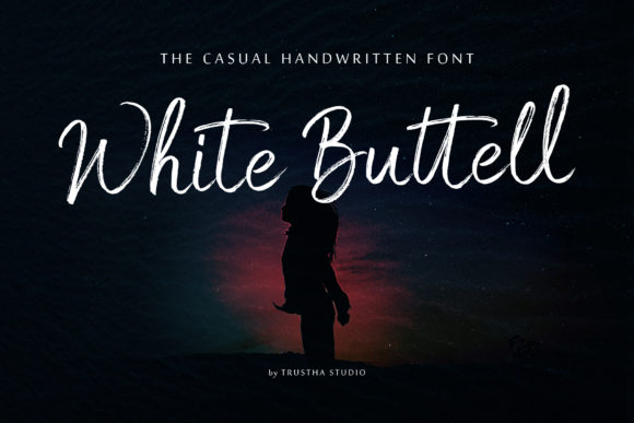 White Buttell Font Poster 1