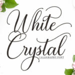 White Crystal Script Font Poster 1