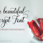 White Crystal Script Font Poster 8