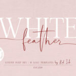 White Feather Duo Font Poster 1