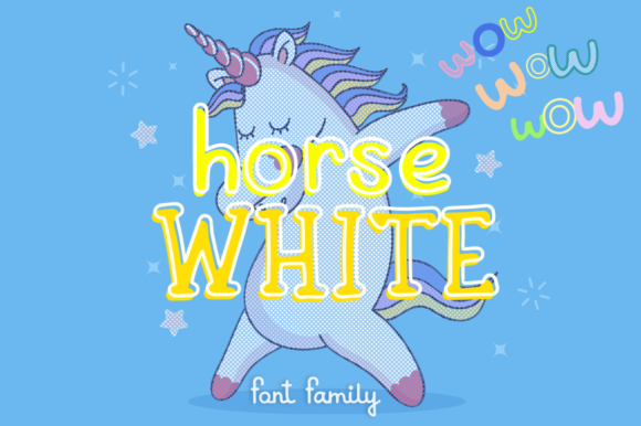 White Horse Font Poster 1