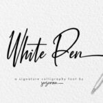 White Pen Script Font Poster 1
