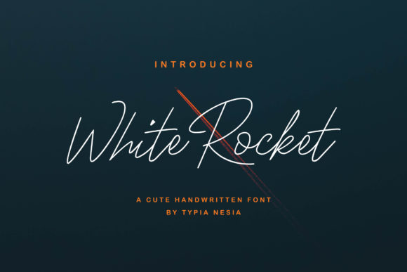 White Rocket Font Poster 1