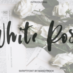 White Rose Font Poster 1