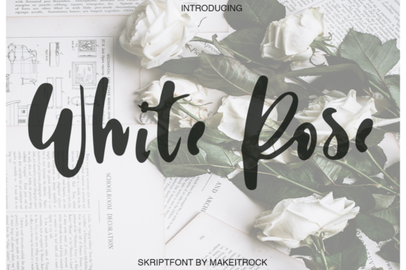 White Rose Font Poster 1