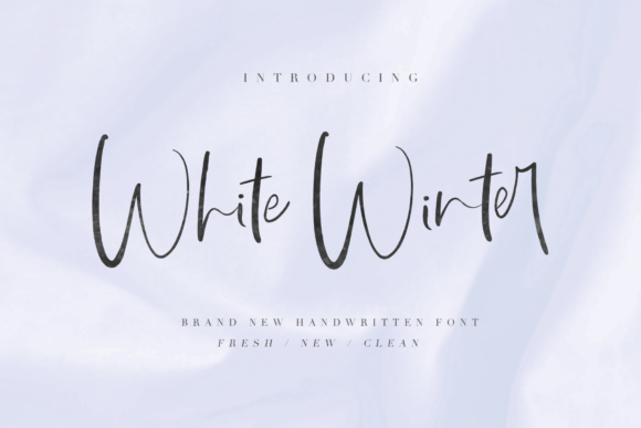 White WInter Font Poster 1