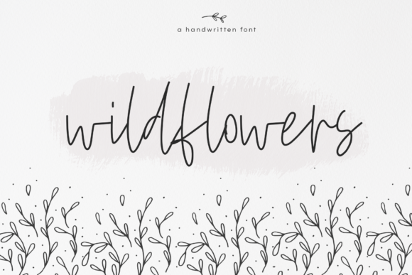 Wildflowers Font Poster 1