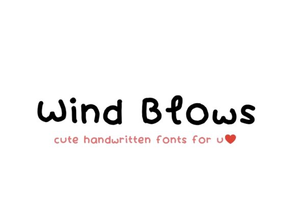 Wind Blows Font Poster 1