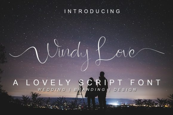 Windy Love Font Poster 1