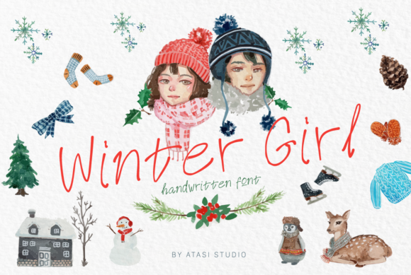 Winter Girl Font Winter Girl Font Poster 1