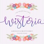 Wisteria Script Font Poster 1