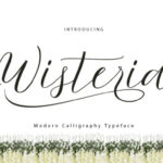 Wisteria Script Font Poster 1