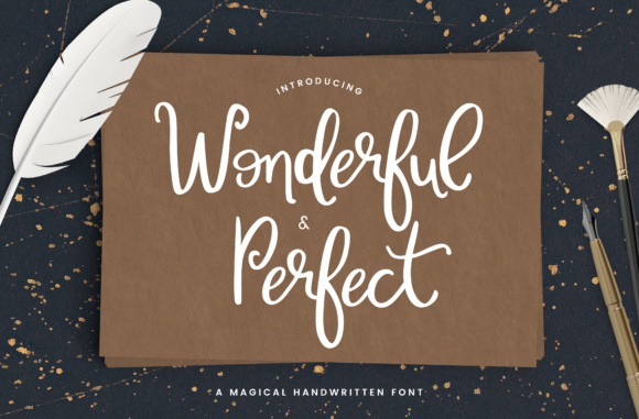 Wonderful & Perfect Font Poster 1