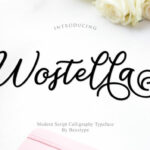 Wostella Script Font Poster 1