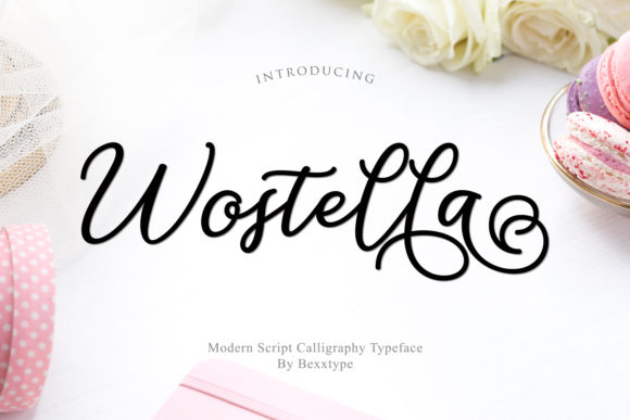 Wostella Script Font Poster 1