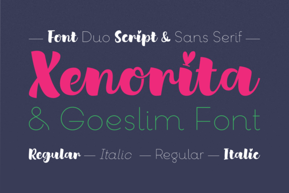 Xenorita & Goeslim Duo Font Xenorita & Goeslim Duo Font Poster 1