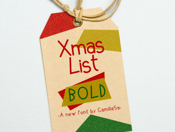 Xmas List Bold Font Poster 1